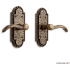 Signature Hardware Marconi Right Handed Solid Brass Passage Door Lever Set with 2-3/4" Backset Antique Brass