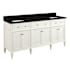 Signature Hardware Elmdale 72" Freestanding Mahogany Double Basin Vanity Set with Cabinet, Vanity Top, and Rectangular Undermount Sink - No Faucet Holes White / Absolute Black