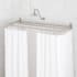 Signature Hardware 54" x 27" Rectangle Brass Shower Rod Brushed Nickel