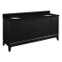 Signature Hardware Talyn 72" Freestanding Mahogany Double Basin Vanity Set with Cabinet, Vanity Top, and Oval Undermount Sinks - 8" Faucet Holes Black / Absolute Black