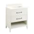 Signature Hardware Burfield 30" Freestanding Single Basin Vanity Set with Cabinet, Vanity Top, and Rectangular Undermount Sink - No Faucet Holes White / Arctic White