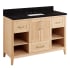 Signature Hardware Burfield 48" Faucet Holes Natural Bamboo / Absolute Black