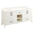 Signature Hardware Burfield 72" Freestanding Double Basin Vanity Set with Cabinet, Vanity Top, and Oval Undermount Sinks - 8" Faucet Holes White / Arctic White