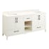 Signature Hardware Burfield 72" Freestanding Double Basin Vanity Set with Cabinet, Vanity Top, and Rectangular Undermount Sinks - 8" Faucet Holes White / Arctic White