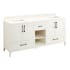 Signature Hardware Burfield 72" Freestanding Double Basin Vanity Set with Cabinet, Vanity Top, and Rectangular Undermount Sinks - No Faucet Holes White / Arctic White