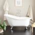 White / Brushed Nickel Feet