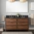 Signature Hardware Hytes 60" Faucet Holes Carob Brown / Absolute Black