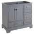 Signature Hardware Quen 36" Freestanding Single Basin Vanity Cabinet - Cabinet Only - Less Vanity Top Gray