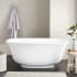 Signature Hardware Lindsey 59" Acrylic Freestanding Tub with Integrated Drain and Overflow White