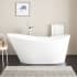 Signature Hardware Saunders 67" Acrylic Soaking Tub with Integrated Overflow and Drain White