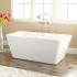 Signature Hardware Baxter 53" Acrylic Soaking Freestanding Tub with Integrated Drain and Overflow White