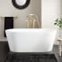 Signature Hardware Leith 70" Acrylic Soaking Tub with Integrated Overflow and Drain White