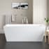 Signature Hardware Eaton 67" Acrylic Air Tub with Integrated Overflow, Foam Insulation and Drain White