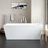 Signature Hardware Eaton 71" Acrylic Air Tub with Integrated Overflow, Foam Insulation and Drain White