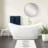 Signature Hardware Torben 69" Acrylic Soaking Tub with Integrated Drain and Overflow White / White