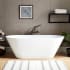 Signature Hardware Danae 62" Acrylic Soaking Tub with Integrated Drain and Overflow White / White