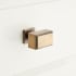 Signature Hardware Dallin 1-1/8 Inch Diameter Rectangular Cabinet Knob Antique Brass