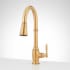 Signature Hardware Finnian 1.8 GPM Single Hole Pull Down Kitchen Faucet Brushed Gold