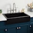 Signature Hardware Galion 34" Farmhouse Single Basin Fireclay Kitchen Sink Matte Black