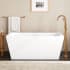 Signature Hardware Mayim 59" Acrylic Freestanding Tub with Integrated Drain and Overflow Matte White