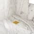 Signature Hardware Carmen 4" Pattern Grate Shower Drain with Flange Brushed Gold