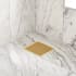 Signature Hardware Carmen 6" Pattern Grate Shower Drain with Flange Brushed Gold