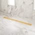 Signature Hardware Carmen 40" Linear Shower Drain with Flange Brushed Gold