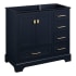 Signature Hardware Quen 36" Freestanding Single Basin Vanity Cabinet - Cabinet Only - Less Vanity Top Midnight Navy Blue