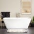 Signature Hardware Laxson 71" Acrylic Soaking Tub with Integrated Drain and Overflow White