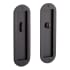 Signature Hardware 8-1/2" Tall Rounded Pop-Out Brass Pocket Privacy Door Pull Matte Black