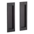 Signature Hardware 8-1/2" Tall Elongated Pop-Out Brass Pocket Passage Door Pull Matte Black