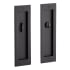 Signature Hardware 8-1/2" Tall Elongated Pop-Out Brass Pocket Privacy Door Pull Matte Black