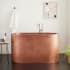 Signature Hardware Raksha 60" Copper Freestanding Japanese Soaking Tub with Included Overflow Drain and Foam Insulation Copper / Brushed Nickel
