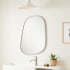 Signature Hardware Amburgey 33-3/4" W x 33-3/4" H Modern Rectangular Framed Bathroom Wall Mirror Antique Silver