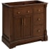 Signature Hardware Claudia 36" Mahogany Single Basin Vanity Cabinet - Cabinet Only - Less Vanity Top Antique Coffee