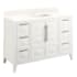 Signature Hardware Holmesdale 48" Freestanding Mahogany Single Basin Vanity Set with Cabinet, Vanity Top, and Rectangular Undermount Sink - Single Faucet Hole Bright White / Arctic White