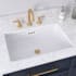 Signature Hardware Destin 18" Rectangular Porcelain Undermount Bathroom Sink with Overflow White