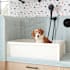 Signature Hardware Linwald 36-1/8" Free Standing Single Basin Stone Composite Utility Sink White / Brushed Gold Drain