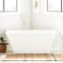 Signature Hardware Leland 67" Free Standing Acrylic Soaking Tub with Center Drain White