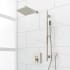 Signature Hardware Hibiscus Simple Select Pressure Balanced Shower System with Rainfall Shower Head, Hand Shower, Slide Bar, Shower Arm, Hose, and Valve Trim - Rough-In Valve Included Brushed Nickel