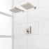Signature Hardware Hibiscus Simple Select Pressure Balanced Shower System with Dual Rainfall Shower Heads, Shower Arm, and Valve Trim - Rough-In Valve Included Brushed Nickel