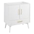 Signature Hardware Novak 30" Freestanding Mahogany Single Basin Vanity Cabinet - Cabinet Only - Less Vanity Top Bright White