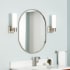 Signature Hardware Colborne 24" W x 32-1/2" H Modern Oval Framed Bathroom Wall Mirror Polished Nickel