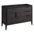 Signature Hardware Aliso 48" Single Free Standing Teak Vanity Cabinet Only - Less Vanity Top Charred Timber Black