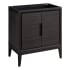 Signature Hardware Aliso 30" Single Free Standing Teak Vanity Cabinet Only - Less Vanity Top Charred Timber Black