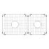 Signature Hardware Rowena 13-1/4" L x 15" W and 18-1/8" L x 15" W Stainless Steel Basin Racks Stainless Steel