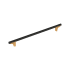 Signature Hardware Anberlin 18 Inch Center to Center Appliance Pull - Matte Black Handle Brushed Gold