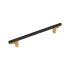 Signature Hardware Anberlin 12 Inch Center to Center Appliance Pull - Matte Black Handle Brushed Gold