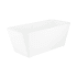 Signature Hardware Inoma 59" Solid Surface Soaking Freestanding Tub with Integrated Drain and Overflow White