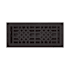 Signature Hardware Antique Cast Iron Floor Register - 4" x 14" (15-5/8" x 5-3/4" Overall) Black Powder Coat